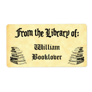 Etiquetas de placa de biblioteca de personalizados