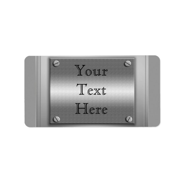 Etiquetas de placa de Personalizado metalizado (Frente)