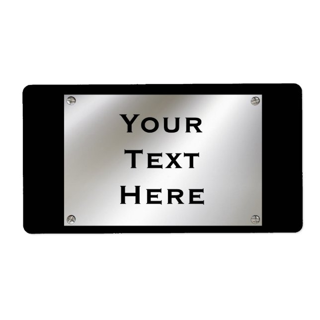 Etiquetas de placa de Personalizado metalizado (Frente)