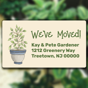 Etiquetas de plantas de acuarela de corte