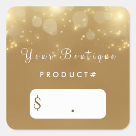 Etiquetas de precio con glamour Gold Bokeh de lujo