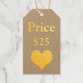 Etiquetas de precio Corazón de su negocio de infor