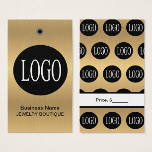 Etiquetas de Precio de Joyería con Logo Negro y Do