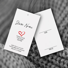 Etiquetas de precio de pantalla colgantes de ropa 