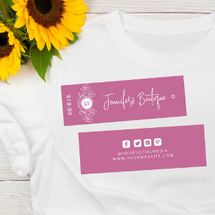 Etiquetas de Precio de Ropa de Boutique Floral Ros
