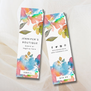 Etiquetas de Precio de Ropa Floral Boutique de Neg