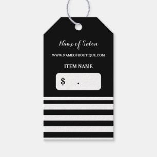 Etiquetas de precios de venta de pelo de rayas bla