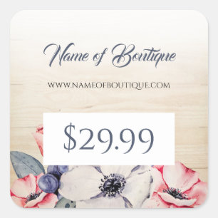 Etiquetas de precios del florecimiento de verano d