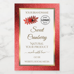 Etiquetas de producto blancas con brillo metálico 