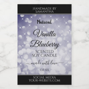Etiquetas de Producto con Brillo Azul de Océano Mo