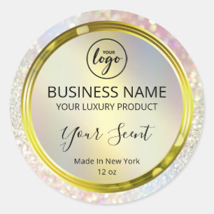 Etiquetas de producto de chispas holográficas bril