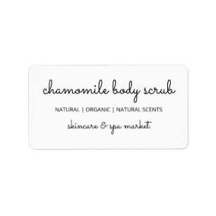 Etiquetas de producto de frob corporal Minimalista