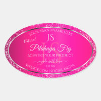 Etiquetas de producto de iniciales con brillo plat