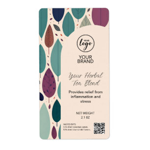 Etiquetas de producto de mezcla de té