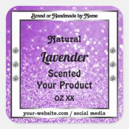 Etiquetas de producto de Purpurina de esparkling p