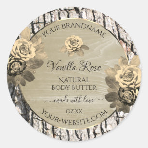 Etiquetas de producto de rosas florales con textur