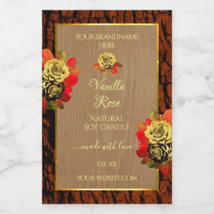 Etiquetas de producto de Rosas Florales Grano de M