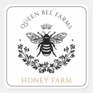 Etiquetas de producto elegante de abeja de miel de