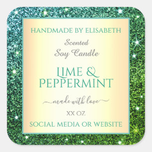 Etiquetas de producto elegantes de degradado Verde