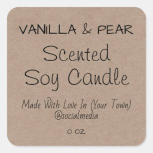 Etiquetas de producto escritas a mano minimalistas