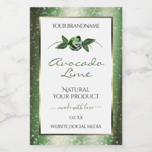 Etiquetas de Producto Florales Elegantes Blancas y