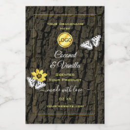 Etiquetas de producto Madera Grano Marrón Oscuro D