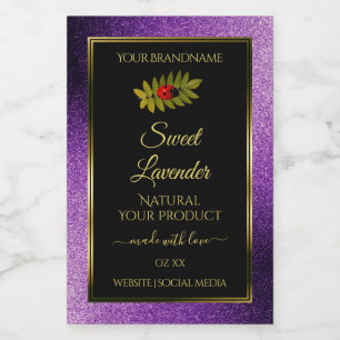 Etiquetas de producto negras con brillo metálico p