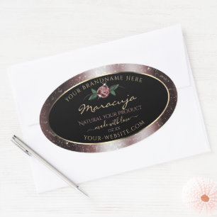 Etiquetas de producto Purpurina Floral Black Dark 