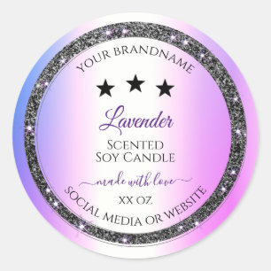 Etiquetas de producto Purpurina plateado de color 