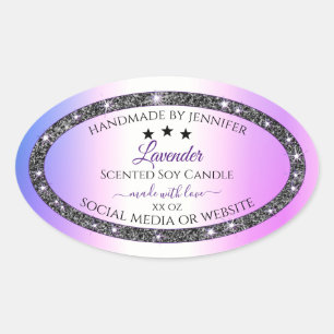 Etiquetas de producto Purpurina plateado de color 