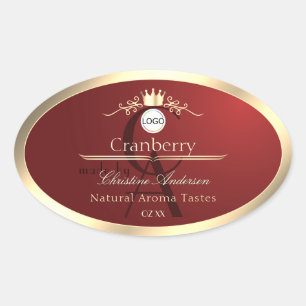 Etiquetas de producto rojo vino con logotipo de ma