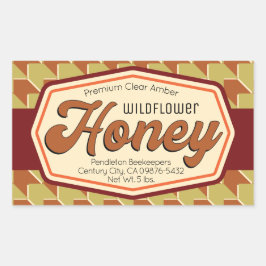 Etiquetas de productos Amber Wildflower Honey Jar 