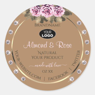 Etiquetas de productos Beige Diamantes de rosas ro