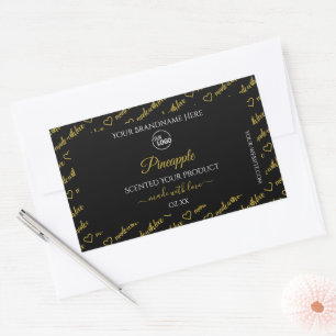 Etiquetas de productos Black and Gold Word Cloud c