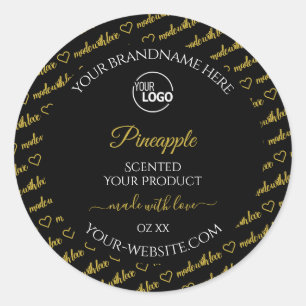 Etiquetas de productos Black and Gold Word Cloud c