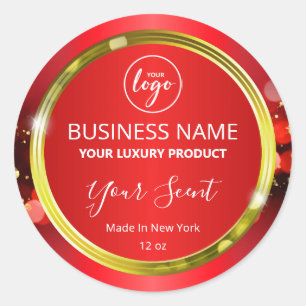 Etiquetas de productos con logotipo rojo para Navi