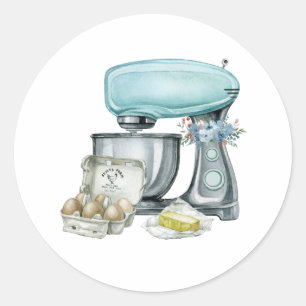 Etiquetas de productos de acuarela de panadería