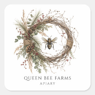 Etiquetas de productos de apiario de abeja de miel