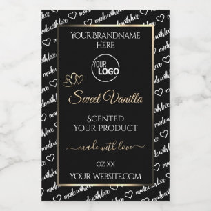 Etiquetas de productos de arte en blanco y negro L