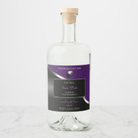 Etiquetas de productos de color morado negro ondul