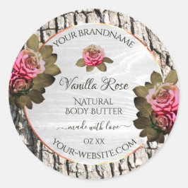 Etiquetas de productos de corteza de árbol natural