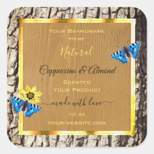 Etiquetas de productos de grano de madera de paja 