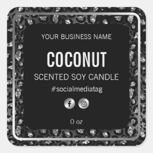 Etiquetas de productos de impresión Glam Black And