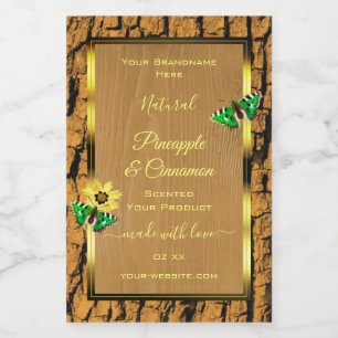 Etiquetas de productos de la corteza de árbol rúst