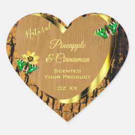 Etiquetas de productos de la corteza de árbol rúst