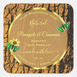 Etiquetas de productos de la corteza de árbol rúst