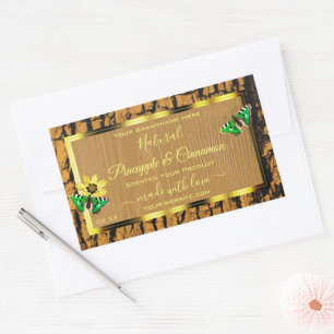 Etiquetas de productos de la corteza de árbol rúst