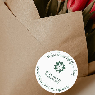 Etiquetas de productos de la Tienda de Flores Blan