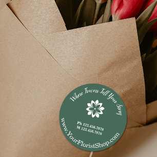 Etiquetas de productos de la Tienda de Flores Verd