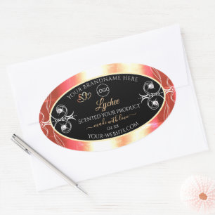 Etiquetas de productos de oro Rosa Diamantes de co